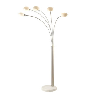Classic Style Multi Arm Floor Lamp Matt Nickel 5x E14-1