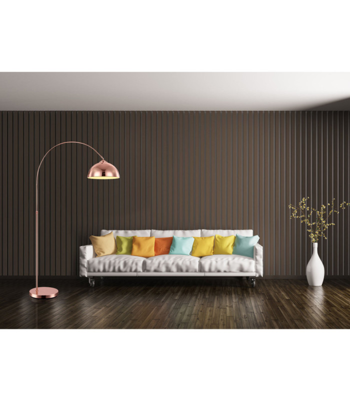 Newcastle Arc Floor Lamp Copper Colour  1x E27-3
