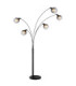 Seymour Multi Arm Floor Lamp Matt Black 5x E27-1