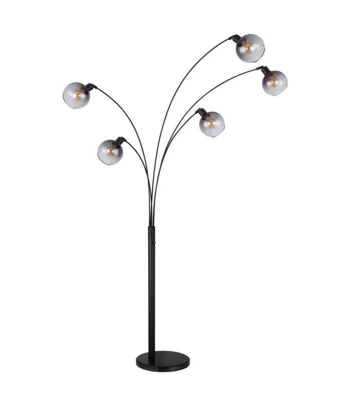 Seymour Multi Arm Floor Lamp Matt Black 5x E27-2