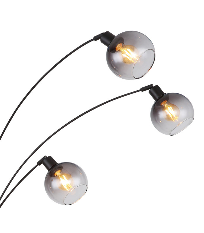 Seymour Multi Arm Floor Lamp Matt Black 5x E27-3