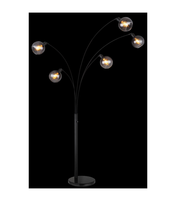 Seymour Multi Arm Floor Lamp Matt Black 5x E27-4