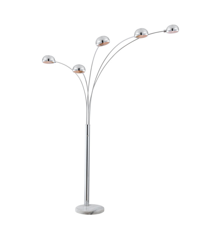 Seymour Multi Arm Floor Lamp Chrome 5x E14-1