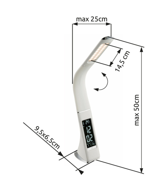 Sophie Integrated LED Desk Task Lamp White 3000-4500-5800K-5