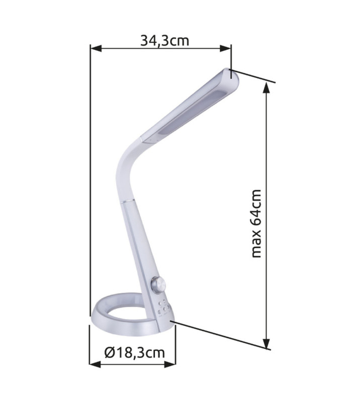 Mitti Integrated LED Desk Task Lamp Black 4000-6500-3000K-12