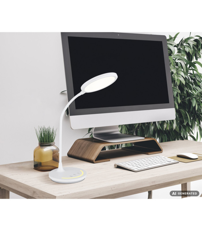 Kenny Integrated LED Desk Task Lamp Matt White 3000-4000-6500K-13