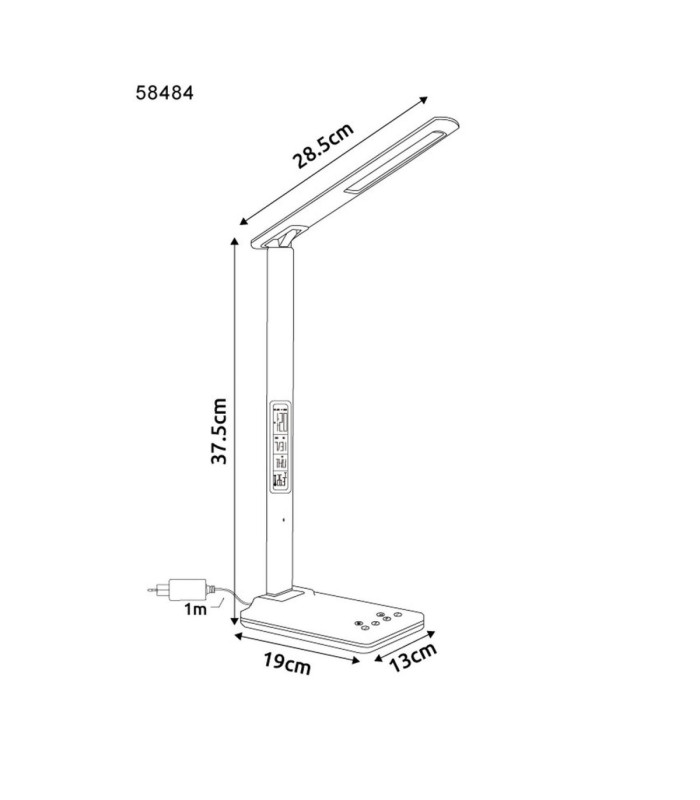 Darnell Integrated LED Desk Task Lamp Black 3000-4500-7000K-11