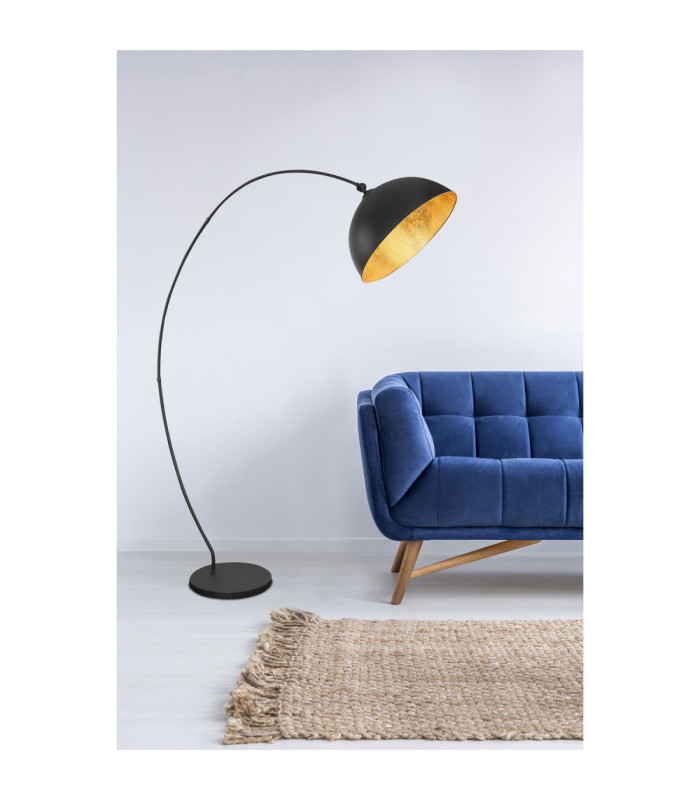 Gottfried Arc Floor Lamp Matt Black 1x E27-5