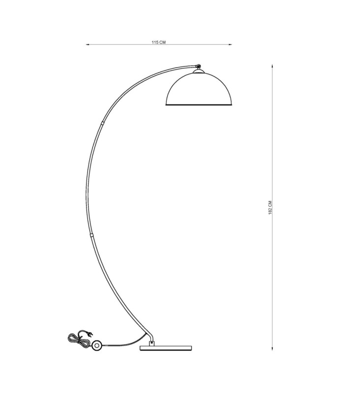 Gottfried Arc Floor Lamp Matt Black 1x E27-6