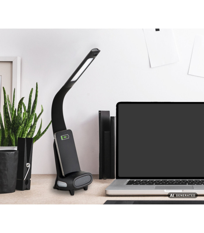 Malik Integrated LED Desk Task Lamp Matt Black 2700-6000K-12