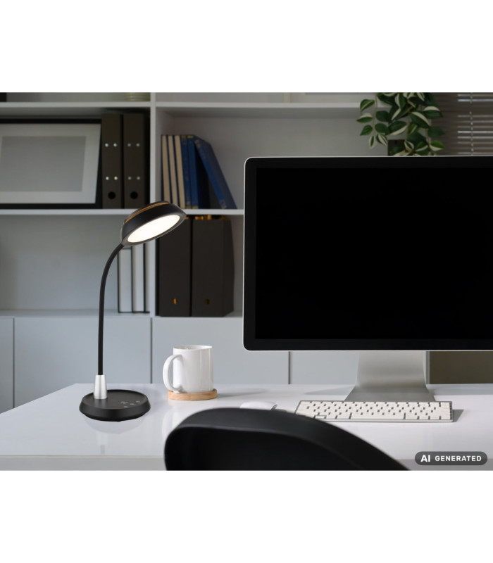 Kirk Integrated LED Desk Task Lamp Matt Black 3000-4000-6500K-13