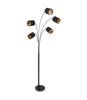 Kaddy Multi Arm Floor Lamp Matt Black 5x E14-2