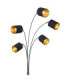Kaddy Multi Arm Floor Lamp Matt Black 5x E14-3