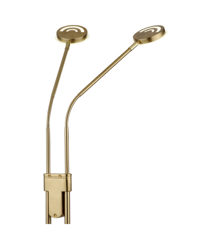 Silvio Integrated LED Multi Arm Floor Lamp Matt Brass Colour 2700-3350-4000K-5