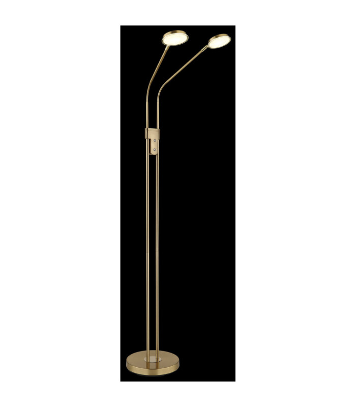 Silvio Integrated LED Multi Arm Floor Lamp Matt Brass Colour 2700-3350-4000K-6
