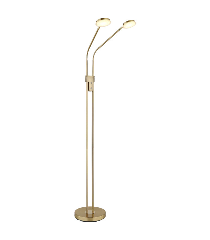 Silvio Integrated LED Multi Arm Floor Lamp Matt Brass Colour 2700-3350-4000K-8