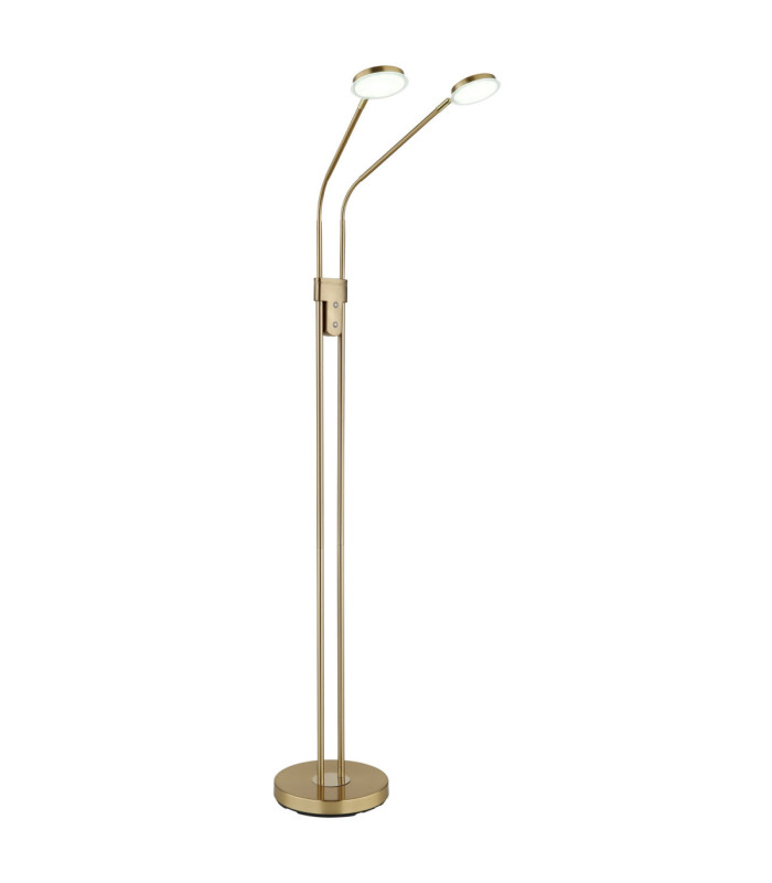 Silvio Integrated LED Multi Arm Floor Lamp Matt Brass Colour 2700-3350-4000K-9