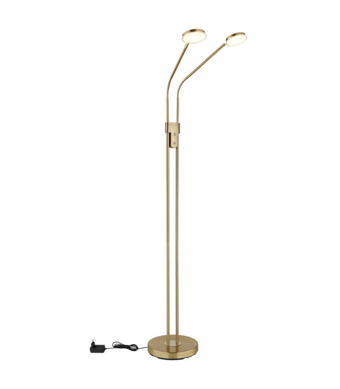 Silvio Integrated LED Multi Arm Floor Lamp Matt Brass Colour 2700-3350-4000K-10
