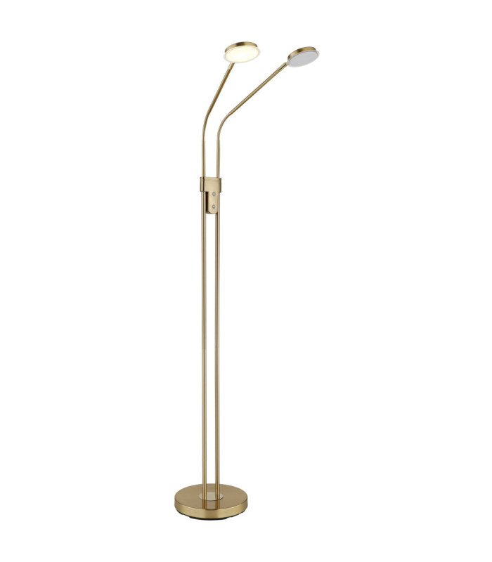 Silvio Integrated LED Multi Arm Floor Lamp Matt Brass Colour 2700-3350-4000K-12