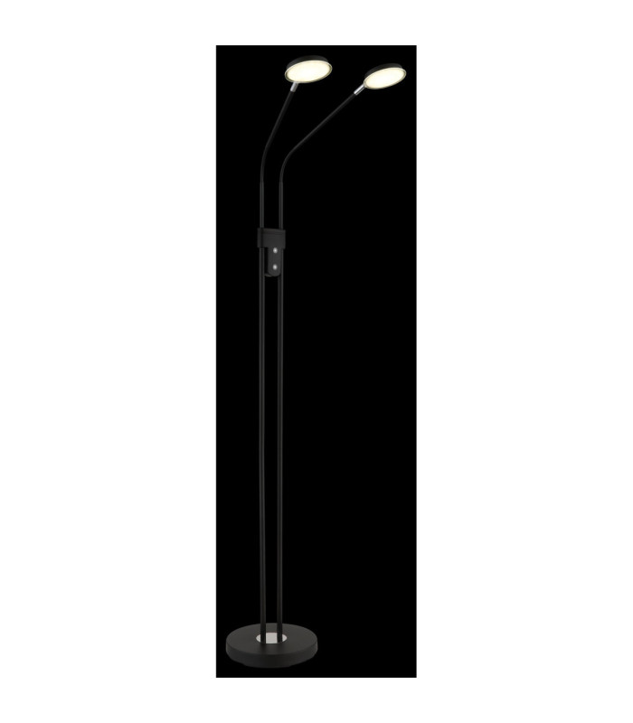 Silvio Integrated LED Multi Arm Floor Lamp Matt Black 2700-3350-4000K-4