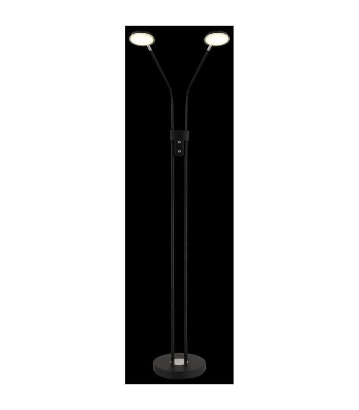 Silvio Integrated LED Multi Arm Floor Lamp Matt Black 2700-3350-4000K-5