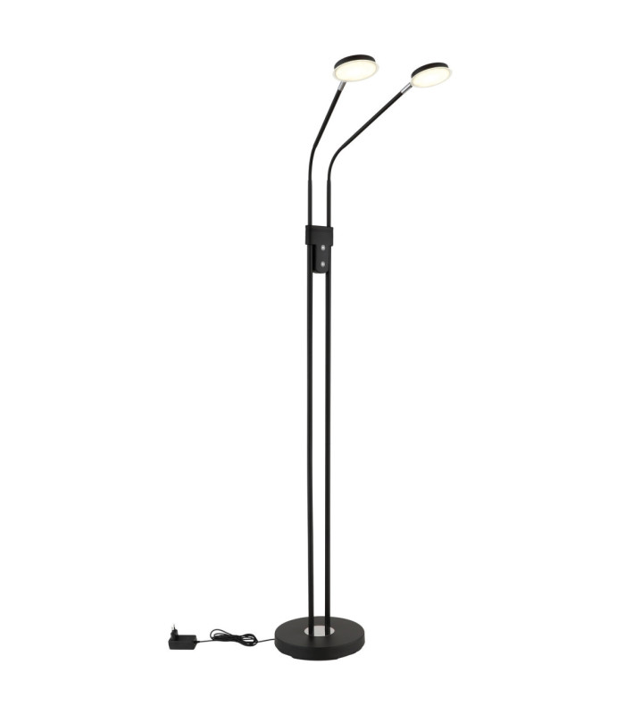 Silvio Integrated LED Multi Arm Floor Lamp Matt Black 2700-3350-4000K-8