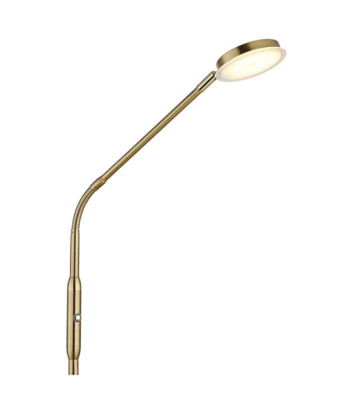 Silvio Integrated LED Task Floor Lamp Matt Brass Colour 2700-3350-4000K-3
