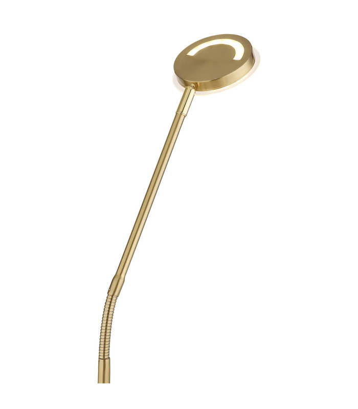 Silvio Integrated LED Task Floor Lamp Matt Brass Colour 2700-3350-4000K-4