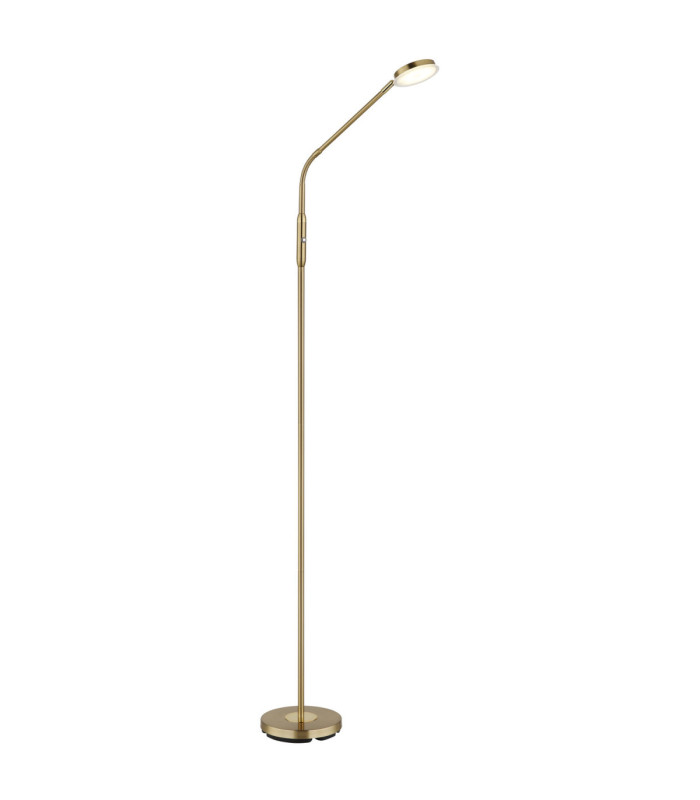 Silvio Integrated LED Task Floor Lamp Matt Brass Colour 2700-3350-4000K-7