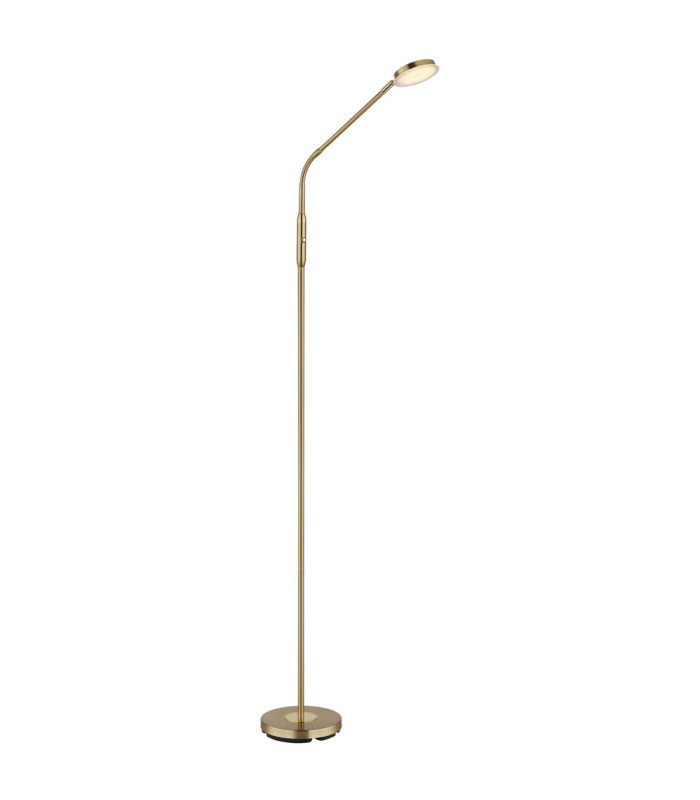 Silvio Integrated LED Task Floor Lamp Matt Brass Colour 2700-3350-4000K-12