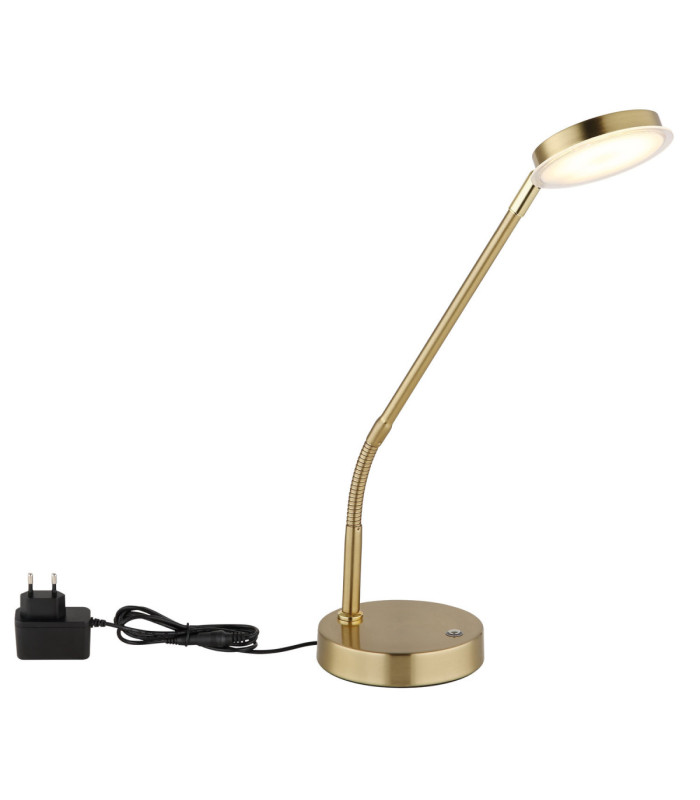 Silvio Integrated LED Desk Task Lamp Matt Brass Colour 2700-3350-4000K-6