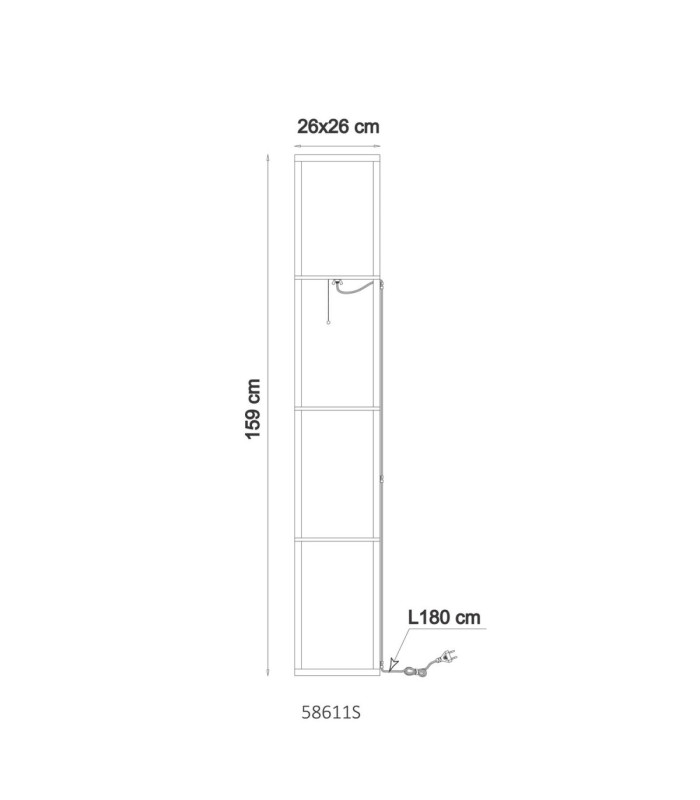 Tabitha Floor Lamp Matt Black 1x E27-8