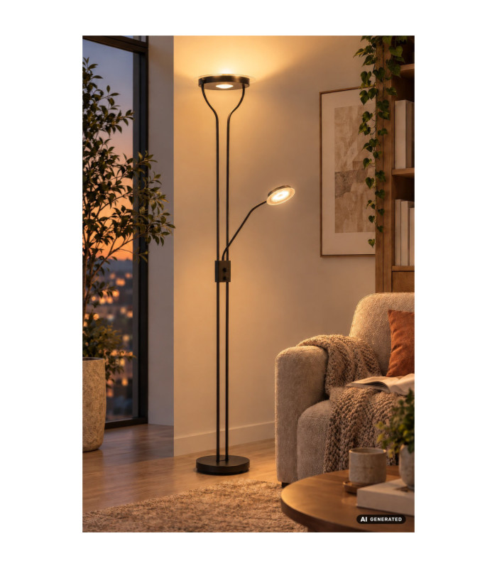 Briant Integrated LED Mother & Child Lamp Matt Black 3000K-10