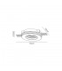 Round Stepped Recessed Spotlight, GU10, White Paintable Gypsum, Cut Out: D:103mm - 2