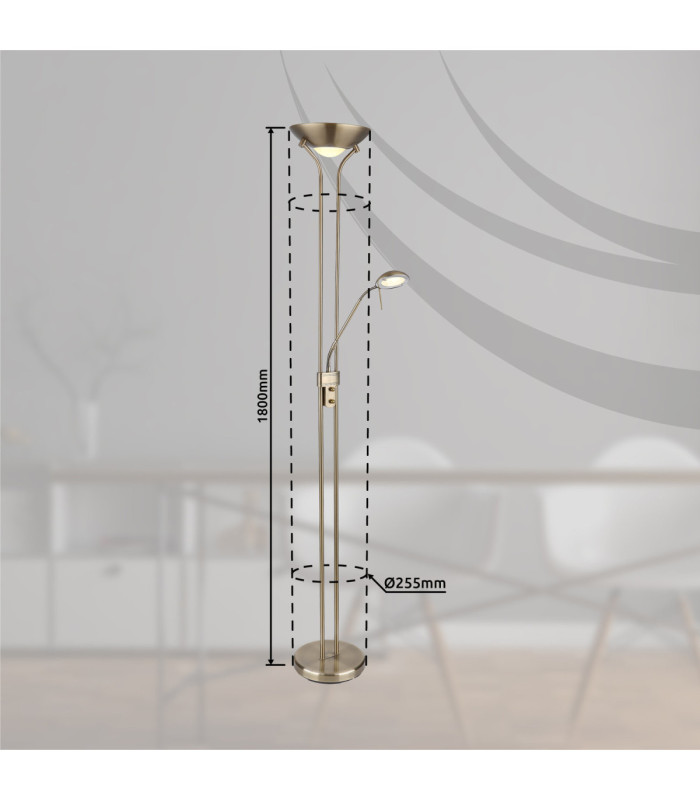 Leonas Integrated LED Mother & Child Lamp Old Brass 3000K-12