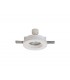 Round Stepped Recessed Spotlight, GU10, White Paintable Gypsum, Cut Out: D:103mm - 3