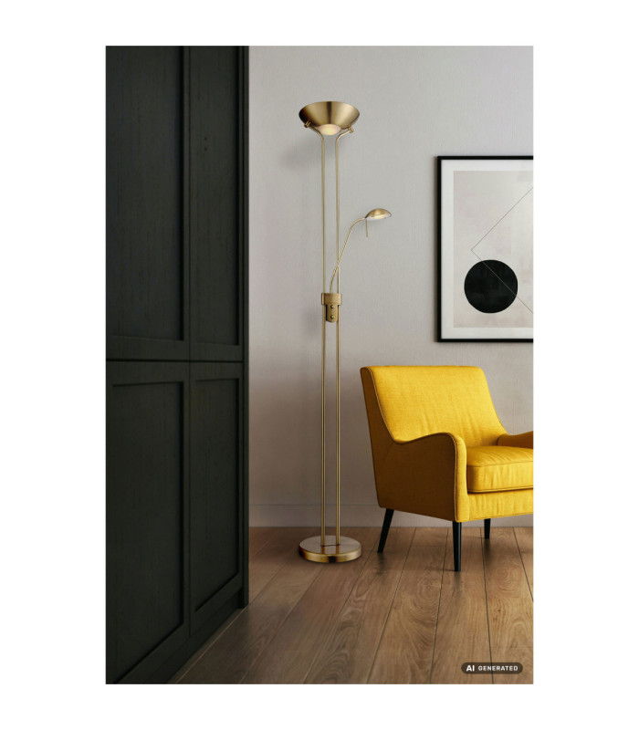Leonas Integrated LED Mother & Child Lamp Brass Colour 3000K-3
