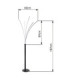 Bizzy Integrated LED Multi Arm Floor Lamp Matt Black 3000K-5