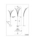 Bizzy Integrated LED Multi Arm Floor Lamp Matt Sand Colour 3000K-8