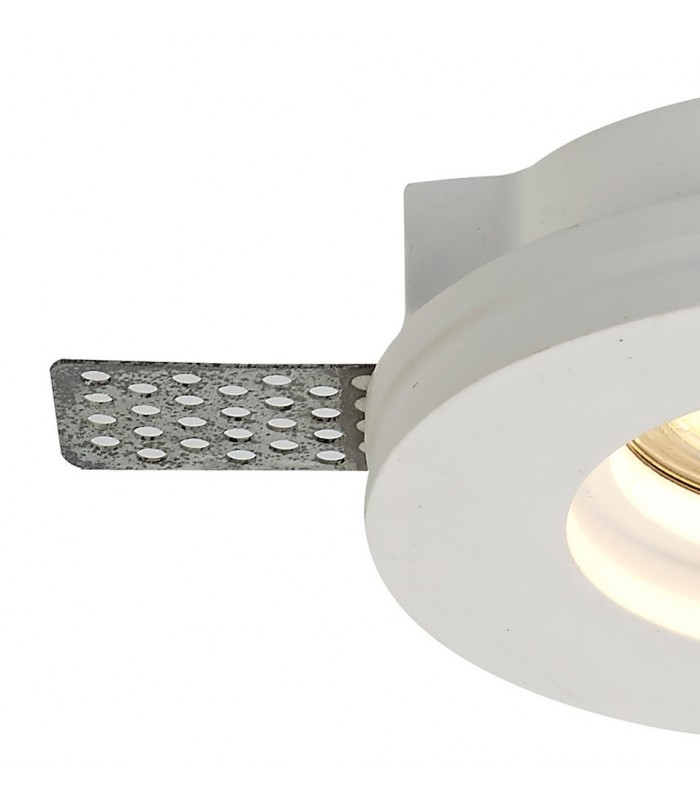Round Stepped Recessed Spotlight, GU10, White Paintable Gypsum, Cut Out: D:103mm - 8