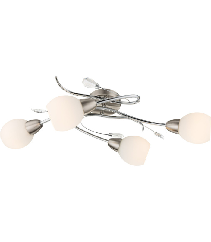 Lilly Multi Arm Semi Flush Ceiling Lamp Matt Nickel 4x E14-1