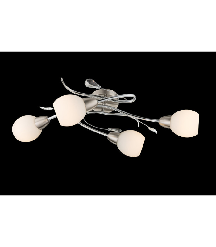 Lilly Multi Arm Semi Flush Ceiling Lamp Matt Nickel 4x E14-2