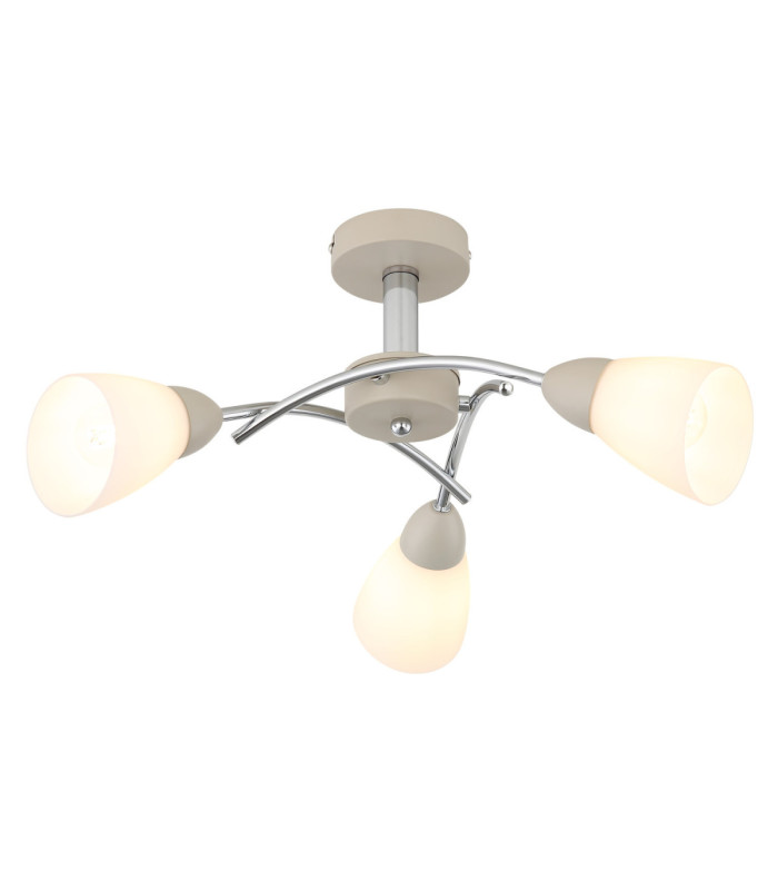 Paula Multi Arm Semi Flush Ceiling Lamp Matt Sand Colour  3x E14-1