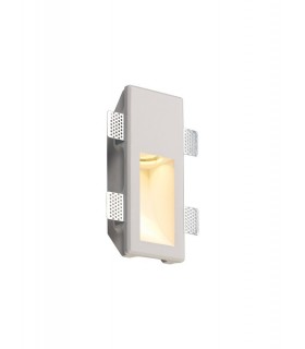 Small Recessed Marker Wall Lamp, 1 x GU10, White Paintable Gypsum, Cut Out: L:253mmxW:103mm - 1