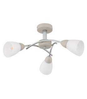 Paula Multi Arm Semi Flush Ceiling Lamp Matt Sand Colour  3x E14-2