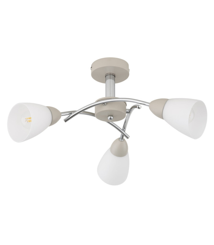 Paula Multi Arm Semi Flush Ceiling Lamp Matt Sand Colour  3x E14-2