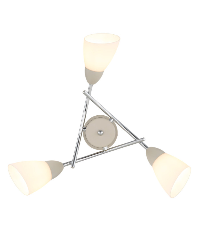 Paula Multi Arm Semi Flush Ceiling Lamp Matt Sand Colour  3x E14-3