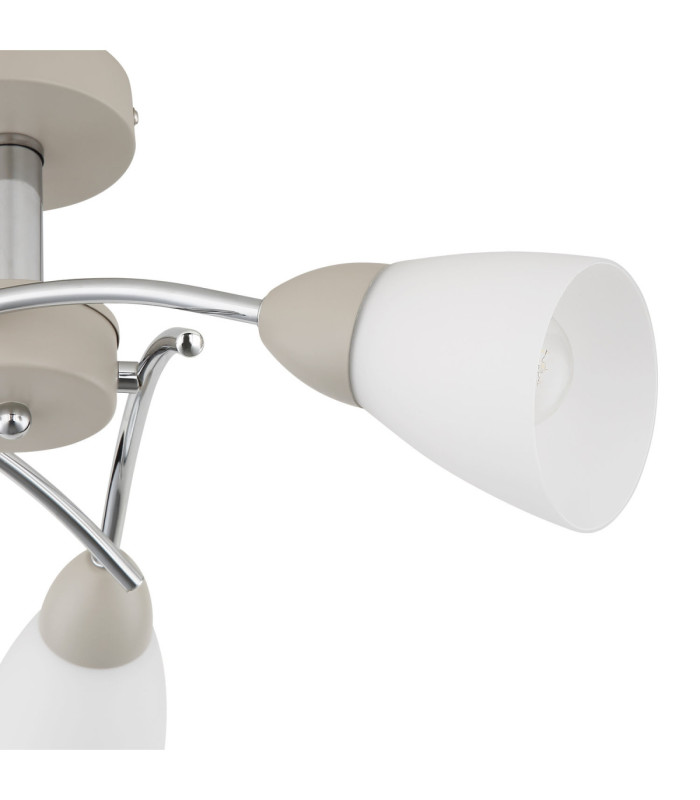 Paula Multi Arm Semi Flush Ceiling Lamp Matt Sand Colour  3x E14-4
