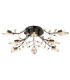 Janis Multi Arm Semi Flush Ceiling Lamp Matt Black 8x G9-1