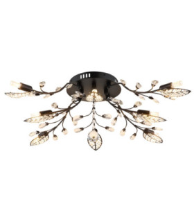 Janis Multi Arm Semi Flush Ceiling Lamp Matt Black 8x G9-1